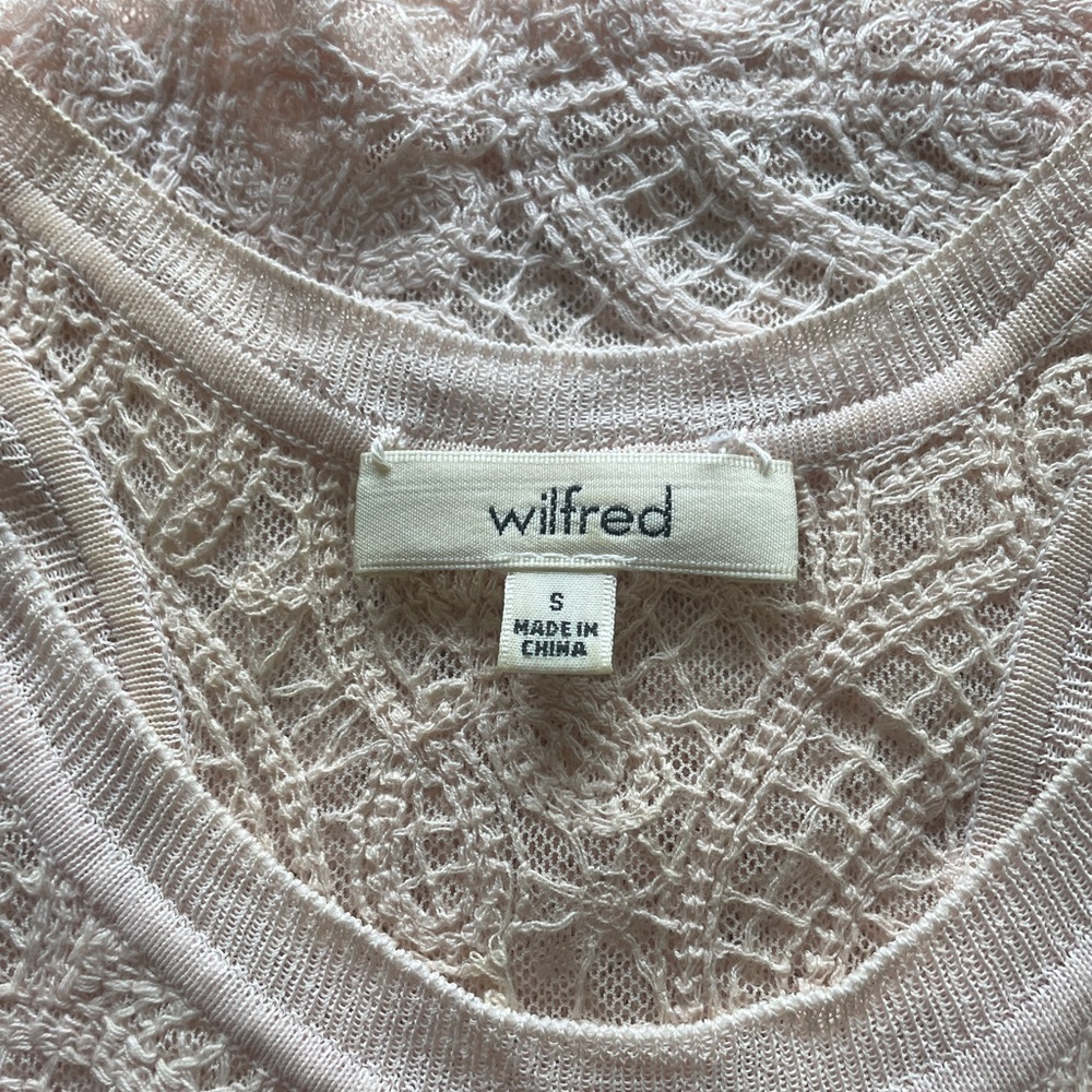 Wilfred sheer embroidered tank, size S